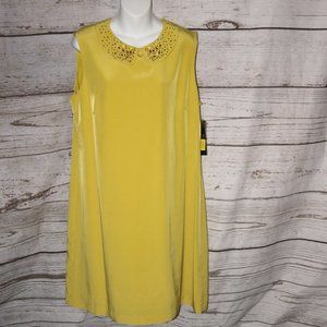 Alex Marie Sleeveless Jeweled Collar Dress